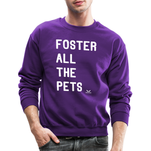 Foster All the Pets Crewneck Sweatshirt - purple