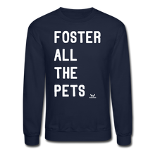 Load image into Gallery viewer, Foster All the Pets Crewneck Sweatshirt - navy