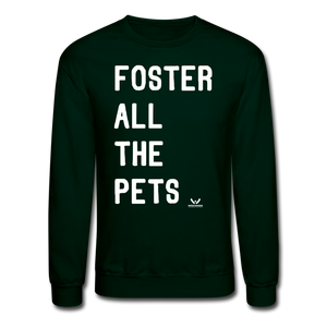 Foster All the Pets Crewneck Sweatshirt - forest green