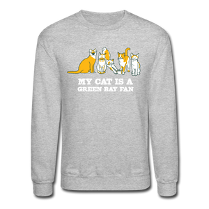 Cat is a GB Fan Classic Crewneck Sweatshirt - heather gray