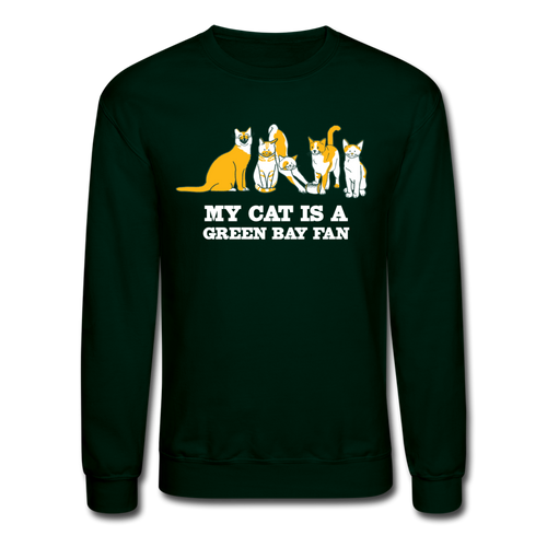 Cat is a GB Fan Classic Crewneck Sweatshirt - forest green