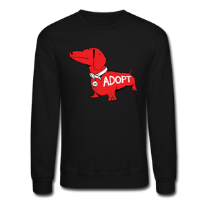 "Big Red Dog" Crewneck Sweatshirt - black