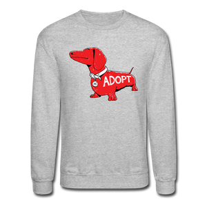 "Big Red Dog" Crewneck Sweatshirt - heather gray