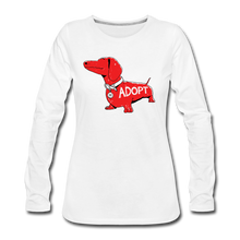 Load image into Gallery viewer, &quot;Big Red Dog&quot; Contoured Premium Long Sleeve T-Shirt - white