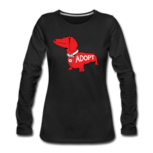 Load image into Gallery viewer, &quot;Big Red Dog&quot; Contoured Premium Long Sleeve T-Shirt - black
