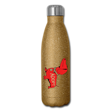 Load image into Gallery viewer, &quot;Big Red Dog&quot; Stainless Steel Water Bottle - gold glitter