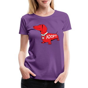 "Big Red Dog" Contoured Premium T-Shirt - purple