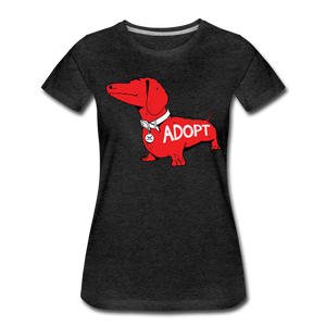 "Big Red Dog" Contoured Premium T-Shirt - charcoal grey