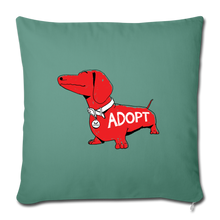 Load image into Gallery viewer, &quot;Big Red Dog&quot; Throw Pillow Cover 18” x 18” - cypress green