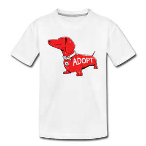 "Big Red Dog" Kids' Premium T-Shirt - white
