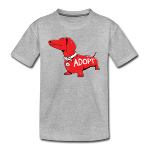 "Big Red Dog" Kids' Premium T-Shirt - heather gray