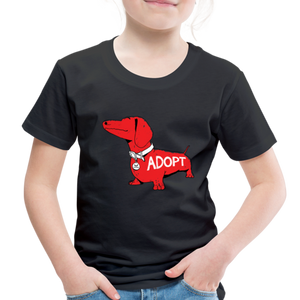 "Big Red Dog" Toddler Premium T-Shirt - black