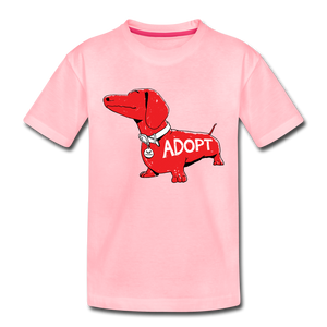"Big Red Dog" Toddler Premium T-Shirt - pink