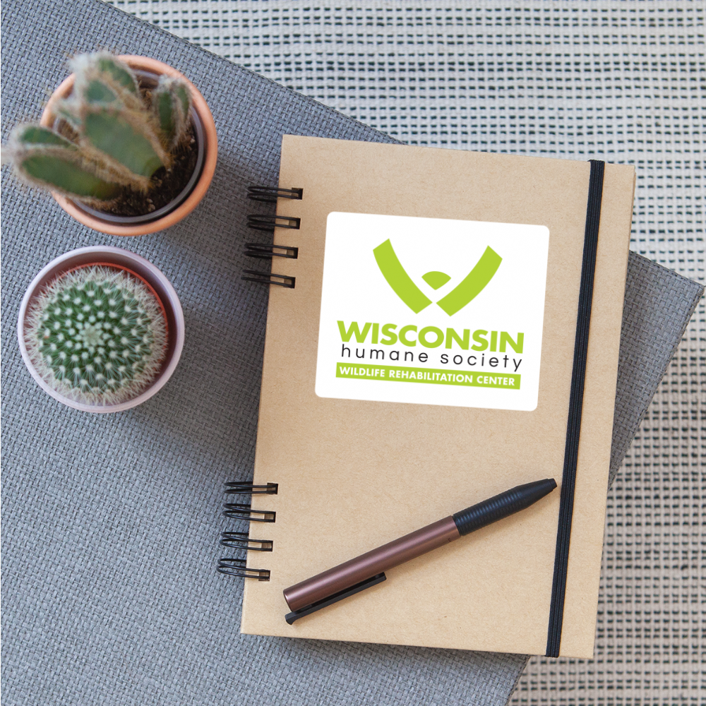 WHS Wildlife Logo Sticker - white matte