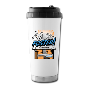 Foster Comic Travel Mug - white