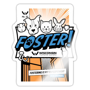Foster Comic Sticker - white glossy