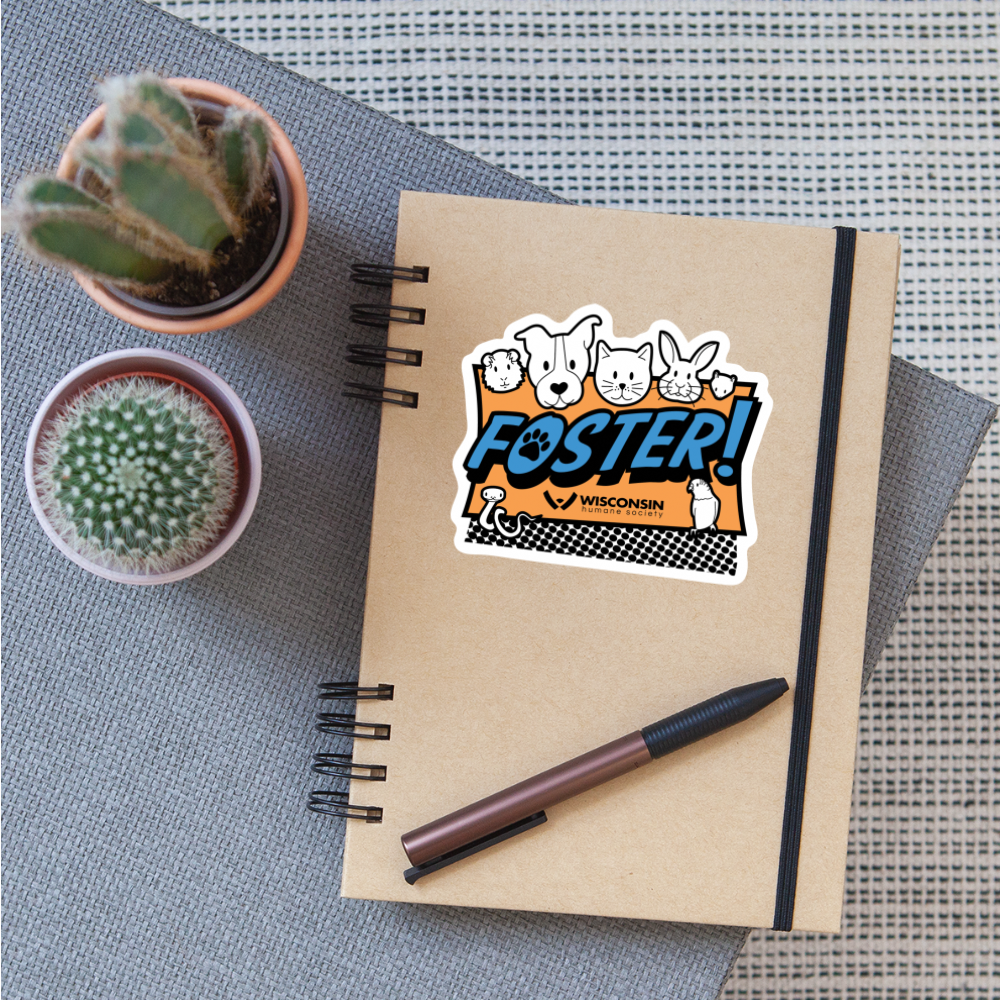 Foster Logo Sticker - white matte