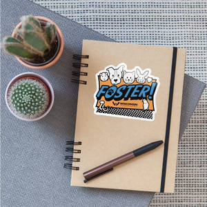 Foster Logo Sticker - white glossy