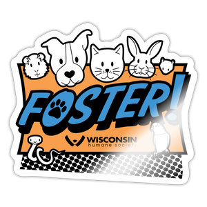 Foster Logo Sticker - white glossy
