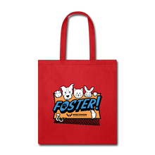 Load image into Gallery viewer, Foster Logo Tote Bag - red