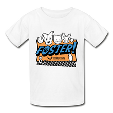 Load image into Gallery viewer, Foster Logo Hanes Youth Tagless T-Shirt - white