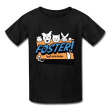 Load image into Gallery viewer, Foster Logo Hanes Youth Tagless T-Shirt - black