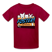 Load image into Gallery viewer, Foster Logo Kids&#39; T-Shirt - dark red