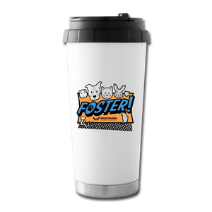 Foster Logo Travel Mug - white