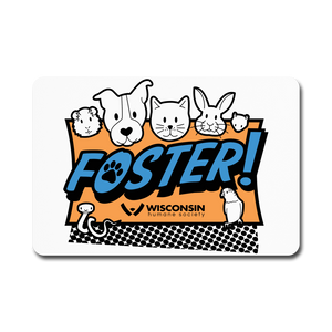 Foster Logo Rectangle Magnet - white