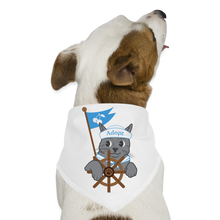 Load image into Gallery viewer, Door County Sailor Cat Dog Bandana - white