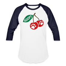 Load image into Gallery viewer, Door County Cherries Baseball T-Shirt - white/navy