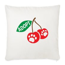 Load image into Gallery viewer, Door County Cherries Throw Pillow Cover 18” x 18” - natural white
