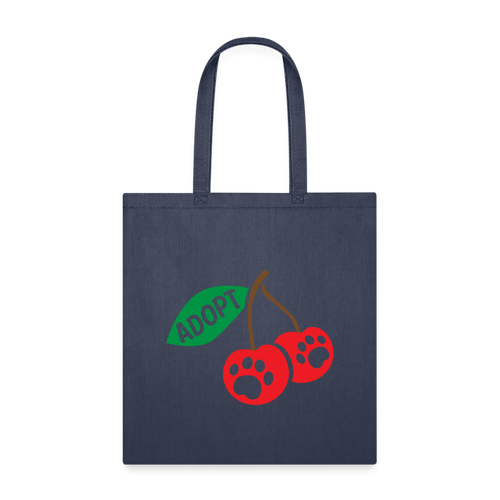 Door County Cherries Tote Bag - navy