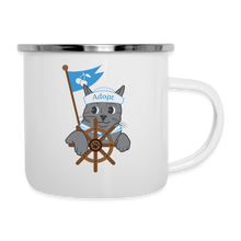 Load image into Gallery viewer, Door County Sailor Cat Camper Mug - white