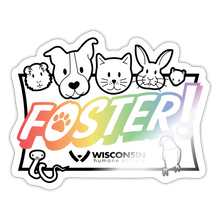 Load image into Gallery viewer, Foster Pride Sticker - white glossy