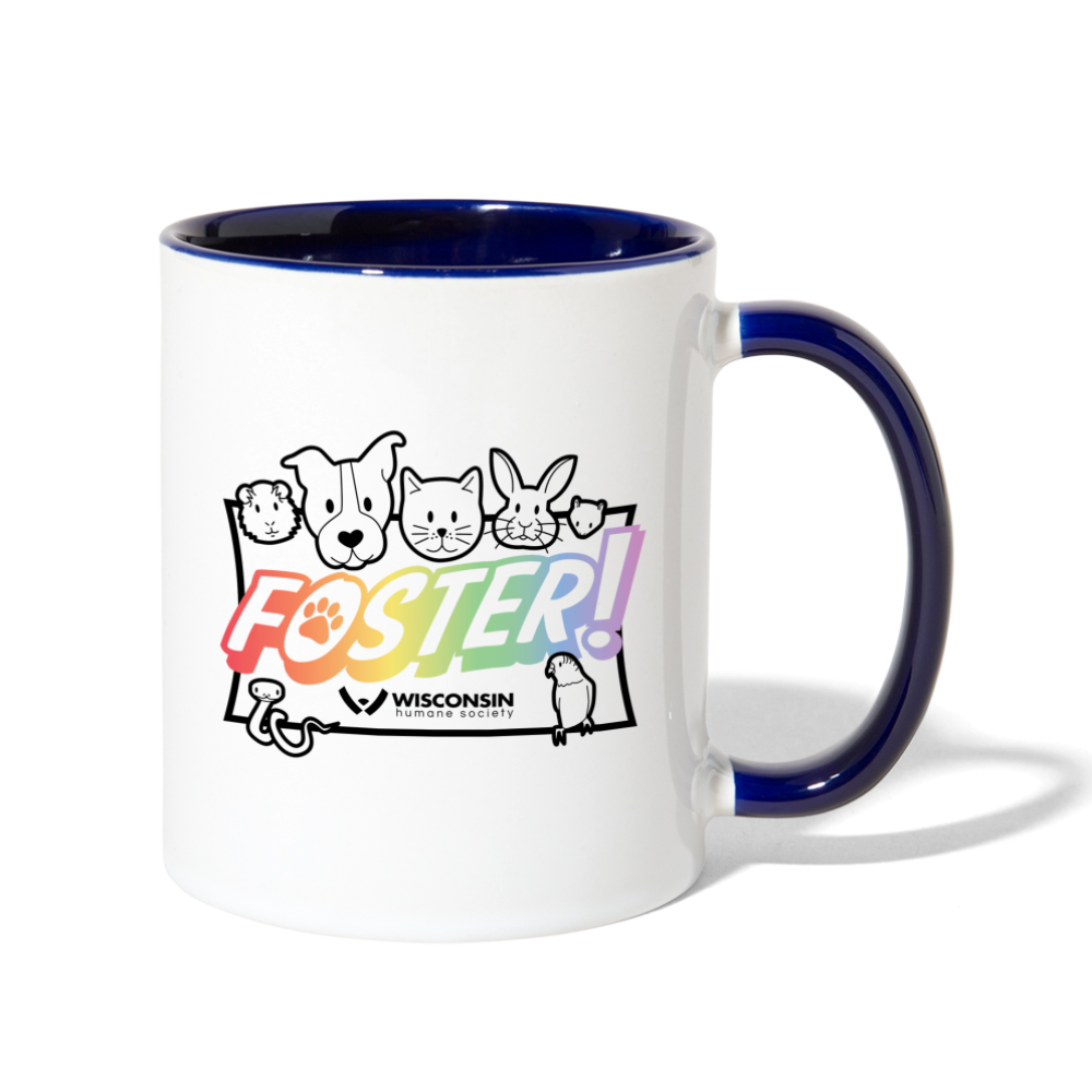 Foster Pride Contrast Coffee Mug - white/cobalt blue