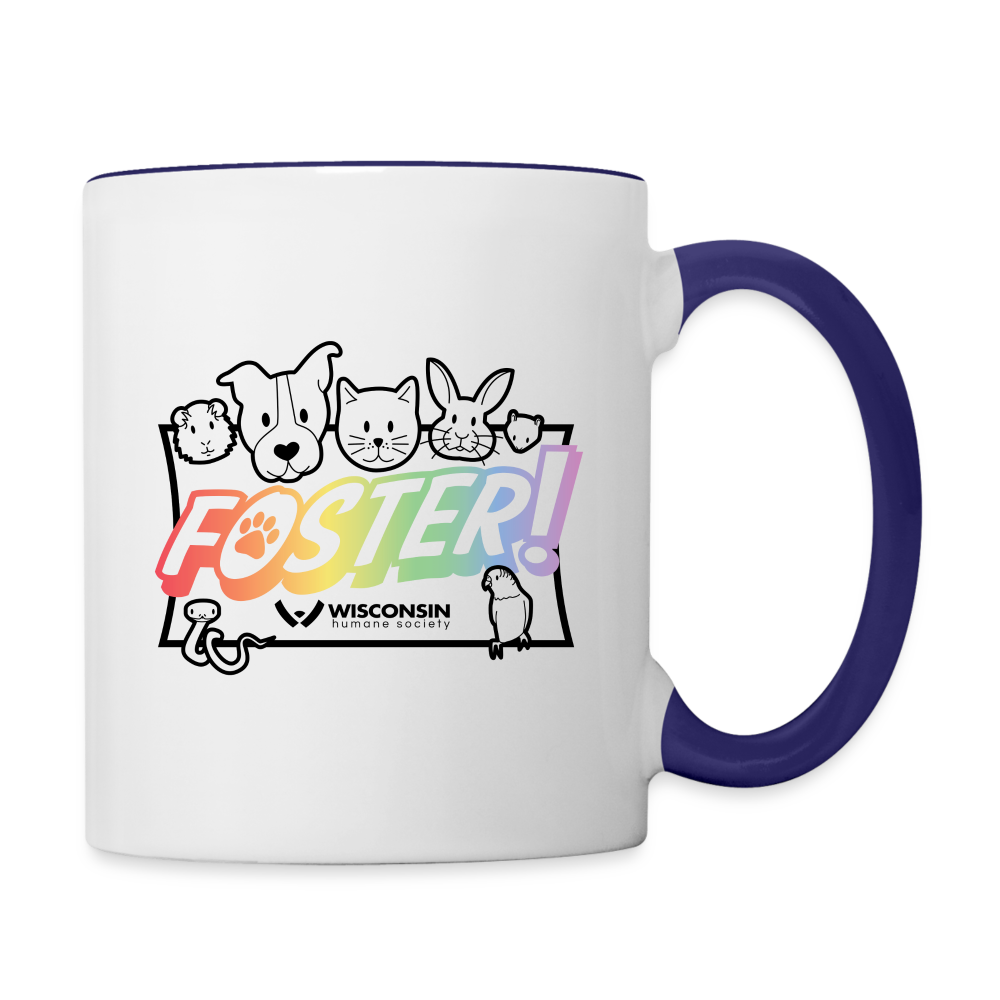 Foster Pride Contrast Coffee Mug - white/cobalt blue