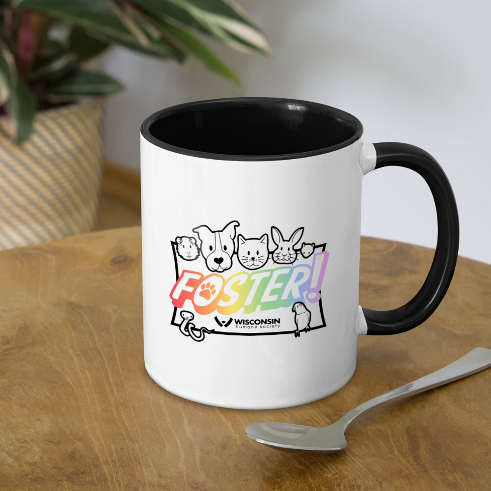 Foster Pride Contrast Coffee Mug - white/black
