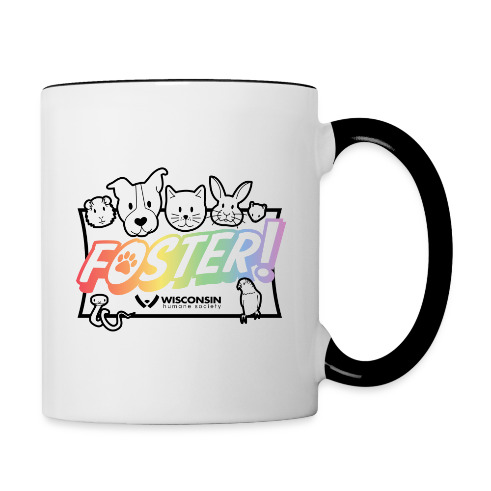 Foster Pride Contrast Coffee Mug - white/black