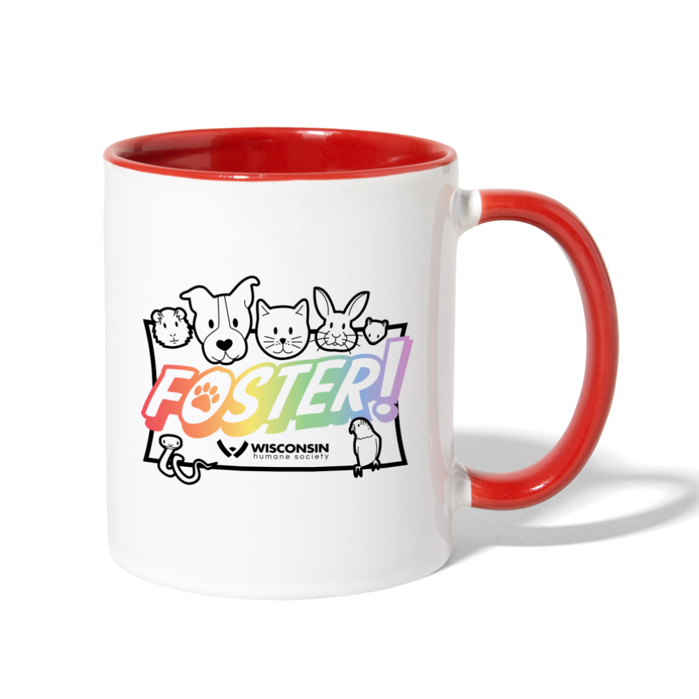 Foster Pride Contrast Coffee Mug - white/red