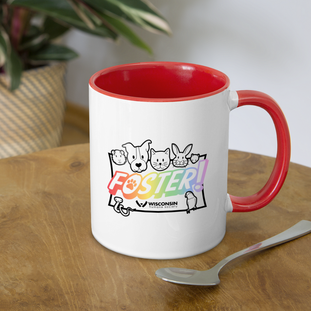 Foster Pride Contrast Coffee Mug - white/red