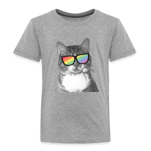 Load image into Gallery viewer, Pride Cat Kids&#39; Premium T-Shirt - heather gray