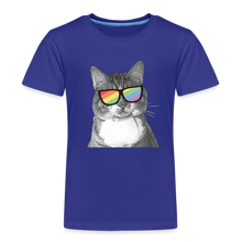 Load image into Gallery viewer, Pride Cat Kids&#39; Premium T-Shirt - royal blue