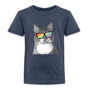 Pride Cat Kids' Premium T-Shirt - heather blue