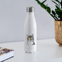 Load image into Gallery viewer, Pride Cat Insulated Stainless Steel Water Bottle - white