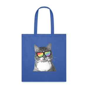 Pride Cat Tote Bag - royal blue