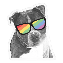 Load image into Gallery viewer, Pride Dog Sticker - transparent glossy
