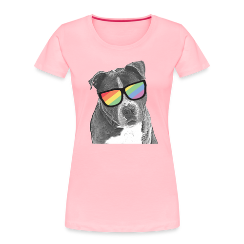 Pride Dog Contoured Premium T-Shirt - pink