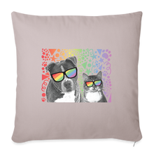 Load image into Gallery viewer, Pride Party Throw Pillow Cover 18” x 18” - light taupe