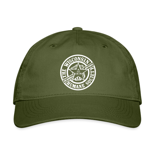 WHS 1879 Logo Organic Baseball Cap - olive green